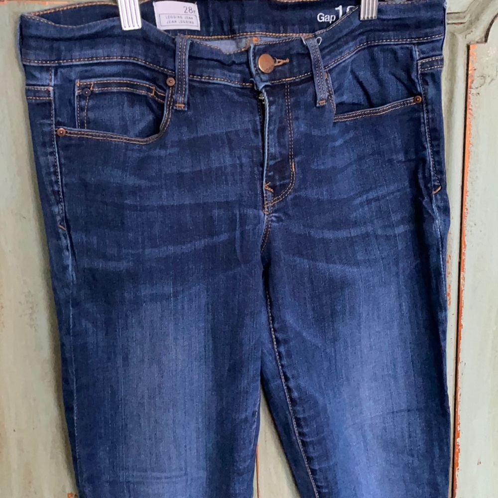 💥 2 for $20 GAP Skinny Legging Jeans Distressed Blue, Size 28